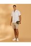 Men White Printed Short Sleeve Shirt - 5
