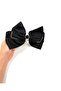 Pearl Detailed Luxury Satin Bow Automatic Hair Clip - 5