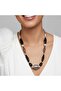 Special Design Necklace with Black Stone and Silver Color Details - 2