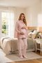 New Season Powder Poncho Lace Dressing Gown with Breastfeeding Feature, Special Design Maternity Dressing Gown Pajama Set - 2
