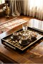 Luxury Glass Presentation Tray with Handles Black Tray 50X31X4 cm - 3