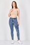 Women Regular Fit Washed Stretchable Jegging, Denim Blue - 4