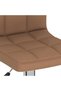 Scaun de bar, maro, material textil - 7