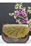 Genuine Vaketa Leather Patterned Women's Shoulder Bag Yellow