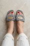 Feathered and Stoned Slippers for Women, Stylish Daily Home Slippers, Ornate Dowry Maternity Guest Bridal Slippers - 2