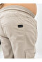 Large Size Elastic Waist Drawstring Cargo Pocket Detailed Cotton Men's Shorts - 6
