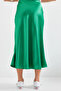 Women's Satin Green Skirt - 8