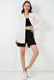 Women's Oversize Striped Viscose White Shirt - 4