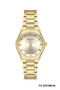 Stone Detailed Gold Color Metal Cord Gold Dial Women's Wristwatch - 2