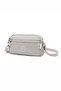 Small Size Waterproof Crinkle Fabric Phone and Messenger Bag Ice Gray - 2