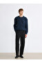 Mg Trenden Navy Blue Crew Neck Men's Sweatshirt - 2