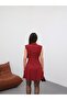 Buttoned Mini Dress with Pocket Detail - 4