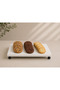 Footed Marble Presentation Tray and Oil Dish Base – 25X15 cm Rectangular Marble Tray - 7