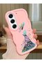 Tecno Camon 40 Compatible Case Camera Protector Pink Silicone Couple Phone Case Girl Pattern
