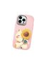 iPhone 13 Pro Max Compatible Case Camera Protector Pink Silicone Couple Phone Case Cat Pattern - 3