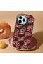 iPhone 12 Pro Compatible Case with Camera Protection Black Silicone Couple Phone Case with Kiss Pattern - 2