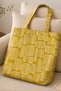 Yellow Patterned Women's Shoulder Bag Tote Bag Daily Use and Beach Bag - 50X50Cm
