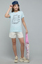 Printed T-Shirt with Crew Neck and Short Sleeves - 2