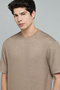 Textured T-Shirt with Crew Neck and Short Sleeves - 3