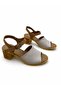 Beige Tan Genuine Leather Heel-Sandals for Women - 4