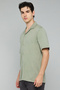 Textured Knit Shirt with Revere Collar and Short Sleeves - 2