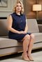 Women's Plus Size Sleeveless Shirt Collar Woven Dress %100 Cotton A-Line Cut Midi Length Daily Casual - 3