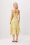 Women's Thin Strap Pool Collar Sleeveless Printed Tulle Knitted Midi Dress Lined Daily Casual Modern Stylish - 4