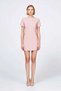 Women Short Sleeve A-Line Mini Tweed Dress Crew Neck Glitter Woven Lined Comfort Casual - 4
