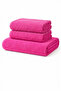 Microfiber Fuchsia Ribbed Edge Towel Set – 3 Pieces 400 Gsm (1 Piece) Medium Size • 2 Pieces. Small Size Towel)