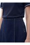 Indigo Zippered Waist Jean Shorts Skirt - 3