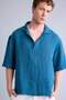 100% Linen Regular Fit Polo Collar Short Sleeve Basic Shirt G0858Ax26Sm - 3