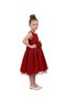 - Glitter Party Dress with Waist Bow - Red - 5y to 9Y - 2