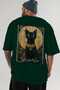 75 Cats for Cat Lovers Printed Green Oversize T-Shirt 100% Cotton Unisex Cat Lover Premium Design - 5