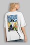 For the Love of Cats 78 Cats Printed White Oversize T-Shirt 100% Cotton Unisex Cat Lover Premium Design - 3