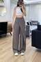 Brown striped double-breasted pants - 2