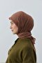 وشاح قطني من آيا باللون الأحمر والبني - 3