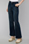 Washed Flared Jeans with Button Closure - 3
