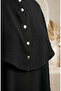 Button Detailed Vest Dress Double Set 2275-05 Black - 4