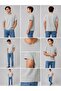 Men's Basic T-Shirt Regular Fit 100% Cotton Gray Color - 3