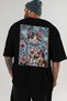 For the Love of Cats 102 Cat Printed Black Oversize T-Shirt 100% Cotton Unisex Cat Lover Premium Design - 6