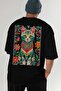 For the Sake of Cats 18 Cats Printed Black Oversize T-Shirt 100% Cotton Unisex Cat Lover Premium Design - 7