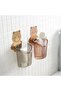 Bear Figured Toothbrush Holder Organizer and Hanger Adhesive Teddy Bear Toothbrush Holder 1Pc - 3