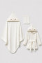 Baby Girl 3-Piece Bathrobe Set - 2