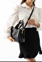 Women's Long Strap Hand Shoulder Crossbody Bag Black - 2