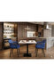 Square ceramic Dining Table Set80cm*80cm75cmBlack with 2 Upholstered Marcela Chairs - Brown