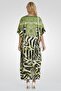 Women Graphic Print Kaftan Maxi Dress, Olive - 4