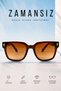 Unisex Brown Glass Dark Brown Frame Gold Detail Sunglasses - 3