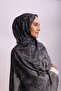 Ahenk Gradient Patterned Double-Sided Shawl - Gray Anthracite - 7