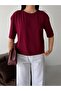 Premium Viscose Sausage Collar Half Sleeve Comfortable Fit Flexible Summer Knitwear Blouse - 6