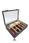 Diji 5 Glasses 5 Watch Box Watch and Glasses Bag Black Inside Cream Cream Padded - 3
